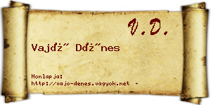 Vajó Dénes névjegykártya