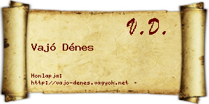 Vajó Dénes névjegykártya
