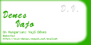 denes vajo business card
